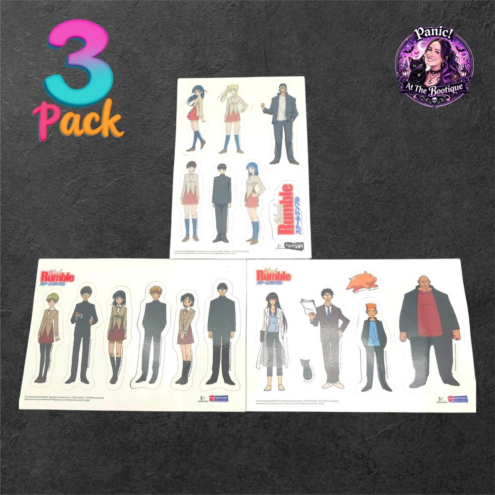 School Rumble Magnet Set 3 Pack Funimation Anime Manga Retro Y2K 2000s Nostalgia